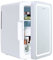 Carmen C81182 Mini Cooler 6 Litre capacity, 8 Can, AC/DC Portable Beauty Fridge for Skincare, Cosmetics, Bedroom with LED light Mirror