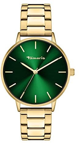 Tamaris Damen analog Quarz Uhr mit Edelstahl Armband TT-0115-MQ