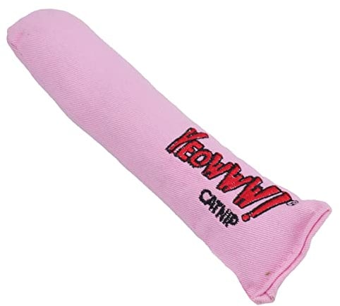 AB Tools 1PK Yeow Interactive Cat Kitten Pink Cigar With Catnip Cat Play Toy Cat Gift