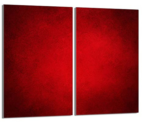 DarHaus Plaque de protection universelle pour plaque de cuisson 2x30x52cm Pour plaques de cuisson Protection contre les éclaboussures Planche a découper en verre trempé Décoration, Rouge