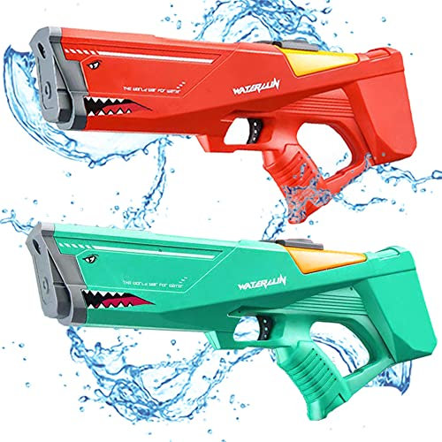 COO11 550ml Electric Water Gun With Range up to 35FT, Large Capacity Automatic Water Blaster for Outdoor Play, Rechargeable High-Powered Soaker Gun for Teens and Adults Ages 14+ (Pack of 2)