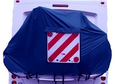 Motorhome/Caravan 2 Bike Cover LARGE (For Rear Vehicle Wall Mounted Bike Racks) (Navy Blue)