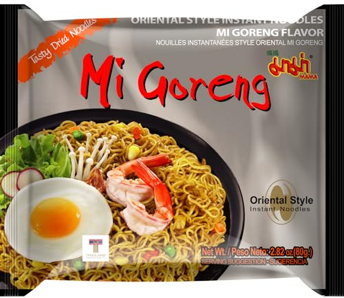 MAMA Instant Nudeln Mi Goreng - Orientalischer Stil, 80 g | Thailändische Trockennudeln mit würziger Mi-Goreng-Sauce – Nr. 1 Nudelmarke aus Thailand
