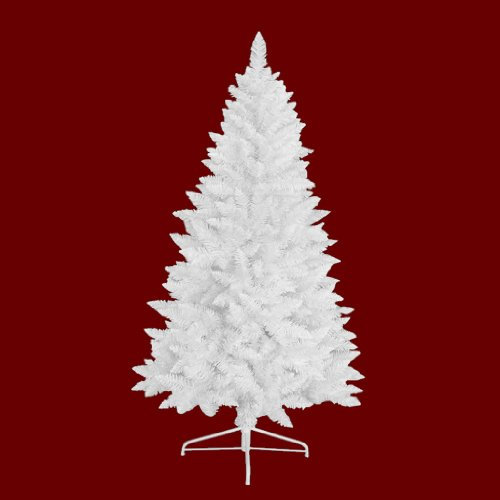 RS Trade 1015 120 cm Weihnachtsbaum PVC künstlich Weiß (Ø ca. 62 cm) mit 292 Spitzen, schwer entflammbarer Tannenbaum mit Schnellaufbau Klappsystem, inkl. Christbaum Ständer aus Metall