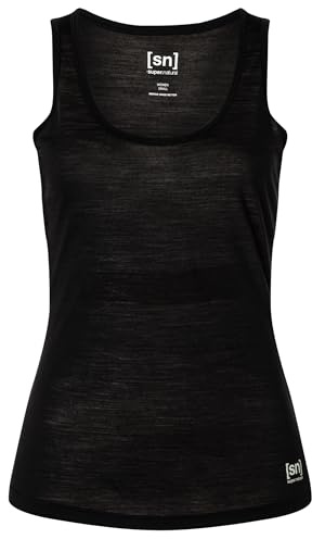 super.natural W SIERRA140 Tank Top - Atmungsaktives Merino Unterhemd Damen, Geruchs- und feuchtigkeitsabweisend, Sommer Funktionsunterwäsche für Sport & Alltag