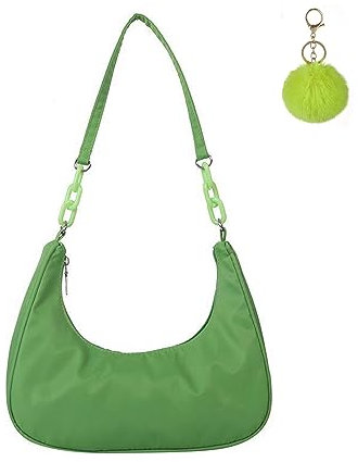 Umhängetasche Damen Handtasche, handtasche vintage, 90s Women's Shoulder Bag, Tasche Kleine Segeltuchtasche y2k Fashion Handtaschen für Frauen (Grün)
