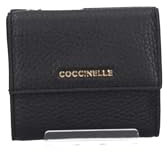 Coccinelle Metallic Soft Wallet Grained Leather Noir