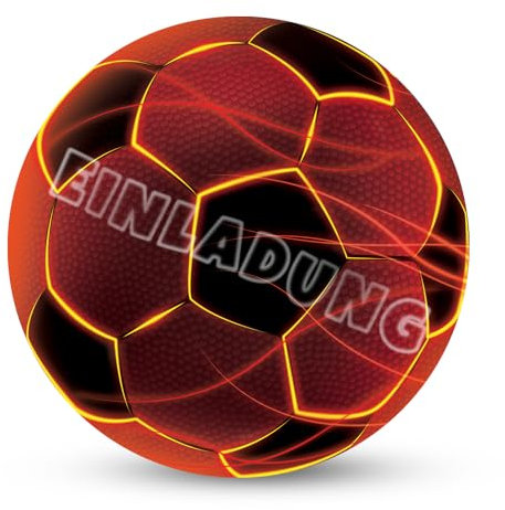 Jean-Philippe Dietz® 8 Fußball Einladungskarte für Kindergeburtstag oder Partys - Kinder Geburtstagseinladungskarten - Einladungen zum Geburstag für Jungen (Rot)