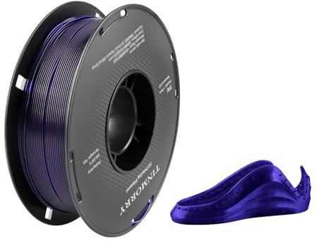 TINMORRY Filament TPU 1,75 mm, TPU Filament 3D Druckmaterialien für 3D Drucker, 1 KG, 1 Spule, Transparent Violett