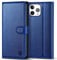 Kuafcase Compatible for iPhone 14 Pro Case with 4 Card Slots Magnetic Closure Kickstand Shockproof Protective Phone Case Compatible for iPhone 14 Pro - Royal Blue