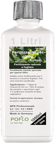 Fertilizzante per olive HIGH-TECH Olea NPK, per piante in aiuola e vaso 1000ml