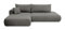 Selsey Foggi - Ecksofa mit Schlaffunktion, Samtbezug, Grau, linksseitig
