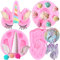 RFGHAC Unicorn Silicone Mould Unicorn Ears Horn Fondant Moulds Rose Flower Candy Mould for Cake Decoration Cupcake Topper Chocolate Candy Gum Paste Set of 4