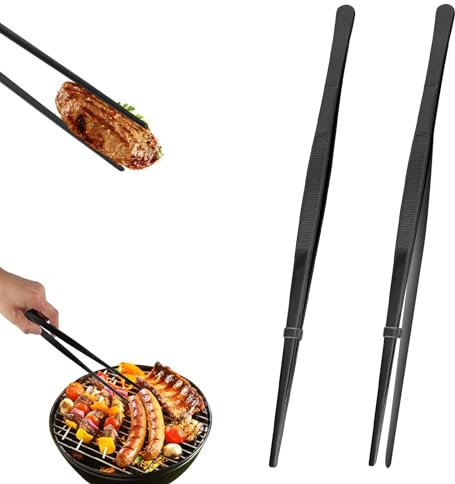 XTDMJ Lot de 2 pinces de cuisine de 30 cm en acier inoxydable - Idéales pour les cuisiniers, les réunions de famille, les professionnels culinaires et plus encore