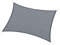 Outsunny Toldo Vela de Sombra Rectangular 4x6 m Toldo de Terraza de HDPE con Anillo de Acero Inoxidable y Cuerdas para Jardín Patio Gris