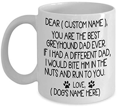 874 Kaffeebecher Personalisierter Windhund-Männerliebhaber Kaffeetasse Premium Bürotasse Mehrfarbig Keramik-Tasse Für Familie Freunde Arbeit 330Ml