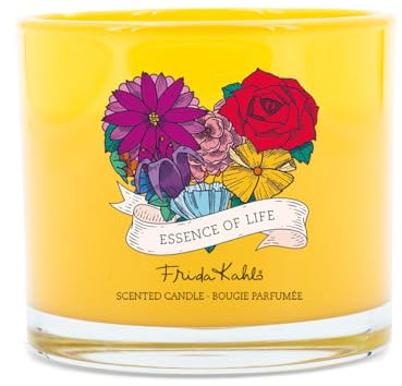 Frida Kahlo kleine Duftkerze im Glas | Essence of Life | Geschenk für Frauen | Duftkerze Fruchtig | Kerzen lange Brenndauer (30h) | Duftkerze Sojawachs