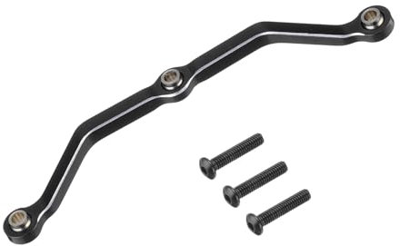 sourcing map Steering Link Upgrade Parts Linkage Full Clearance Aluminum Alloy Tie Rod Servo Link Linkage for 1/18 RC Car Crawler Upgrade Parts,Black - 6g