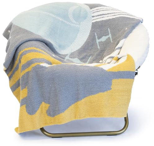 Jay Franco Star Wars Millennium Falcon Flauschige Kuscheldecke - 127 x 152 cm Flauschig gestrickt, gemütliche Bettwäsche