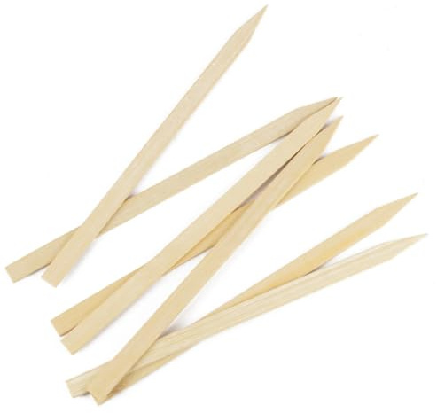 daybays 100% Bambus Spieße (25/35 cm) 50 stk.) Holzspieße Grillspieße Flachspieße Bambusspieße Cocktail Sticks Fingerfood Bambus Stäbe für Snacks Buffet Kebap (100, 25 cm)