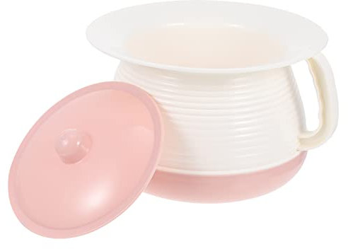 Garneck Pot de nuit unisexe avec couvercle - Pot de nuit confortable pour adultes et femmes - Idéal pour la chambre ou les soins - Poêle de lit pratique pour la maison
