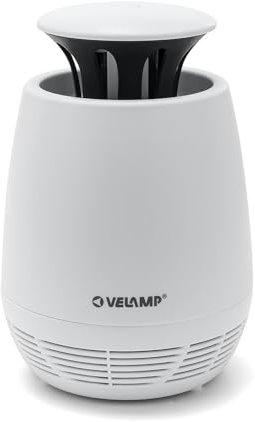 Velamp SLURP - Zanzariera Elettrica ad Aspirazione – 5W, LED UV e Ventola | Senza Sostanze Chimiche, Silenziosa, Facile da Pulire | Ideale per Interni – Copertura 15m²