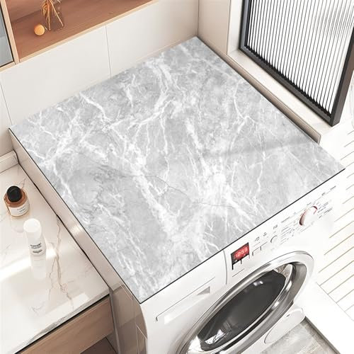 Heavyoff Cubierta Para Lavadora, Antideslizantes Protectoras de la Cubierta Superior de Lavadoras, Cubierta Superior para Lavadora y Secadora para Lavandería, Estilo 1, 60x40cm