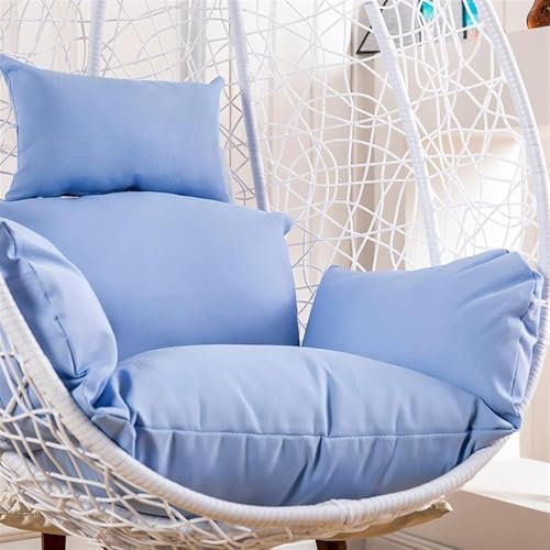 Hanging Egg Chair Cushion Cover - Waterproof Outdoor Single Seat Swing Egg Chair Cushion Cover with Zipper (Only Cover)(F)