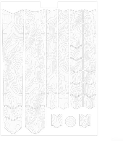 Pellicola protettiva antigraffio per bici da strada ghiaia, set di adesivi (04)