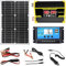 ZQIRUIQZ Kit Solaire 400W avec Onduleur Pur Sinus 110V/220V Et Régulateur MPPT 30A – Système Autonome pour Camping-Car, Chalet, Bateau, Secours Électrique(Black,12V-110V)