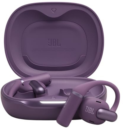 JBL Sense Pro, True Wireless Open-Ear Headphones, Purple | Hi-Res Audio Wireless, Up to 38 Hours Total Playtime, 4 Beamforming Mics, IP54 Water & Dust-Resistant, OpenSound Technology