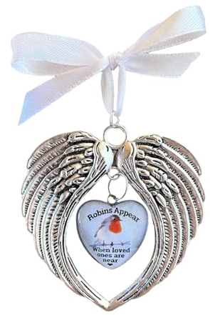 Angel Wings Robins Tree Ornament Robins Appear When Loved Ones Are Near Keepsake Christmas Tree Decoration Bauble Gift