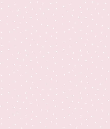 Sanders & Sanders Tapete Punkte Rosa und Weiß 53 cm x 10 m