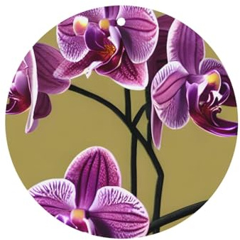 Set di 4 deodoranti per auto a forma di orchidee, profumati alla lavanda, da appendere, per interni del veicolo, stampa su entrambi i lati, decorazione per auto, casa, armadio
