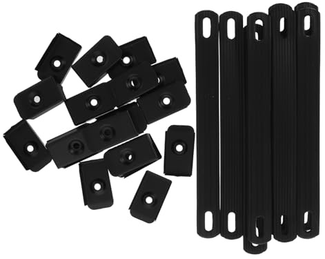 Hemobllo Lot de 10 Poignées D'enceinte 18 Cm en Métal Noir, Poignée de Remplacement Robuste pour Amplificateur et Haut-Parleur, Compatible Guitare et Enceinte Acoustique, Accessoire