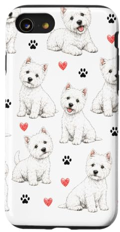 West Highland White Terrier Dog Pattern Westie Case for iPhone SE (2020) / 7/8