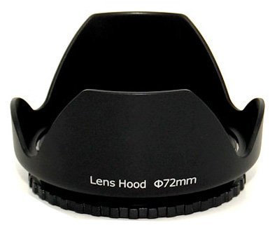 Universal-Gegenlichtblende 72 mm, Schraubbefestigung – kompatibel mit allen Standard-Zoom-Objektiven mit einem Durchmesser von 72 mm wie Canon, Fujifilm, Leica, Nikon, Olympus, Panasonic, Pentax, Samsung, Sigma, Tamron, Tokina