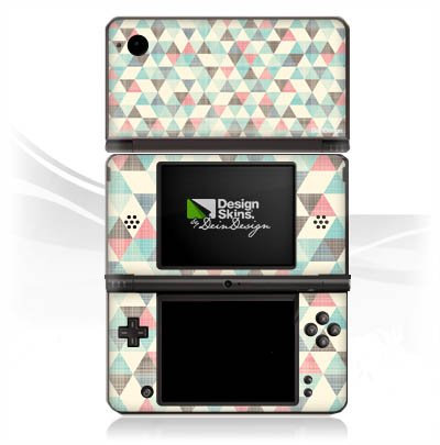Skin kompatibel mit Nintendo DSi XL Folie Sticker Dreiecke Vintage Muster