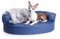 Mypado Hundebett, Hundesofa Atlanta Kunstleder BLAU wasserabweisend, Feels Like Heaven | Gr. S | Füllung Schaumstoff