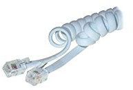 Telefonhörerkabel (Spiralkabel), weiß, 2m, Good Connections®