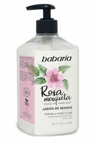 Babaria Rosa Mosqueta Jabón de Manos, Blanco, Aromatic, 500 Mililitros