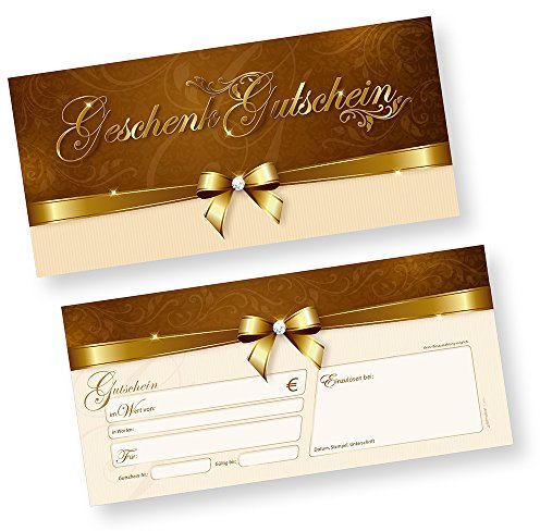 tatmotive Geschenkgutscheine für Kunden (500 Stück) einfach Werte eintragen und stempeln, für Firmen aller Art