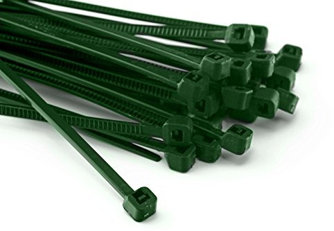 100 Stück Kabelbinder 370mmx7,6mm für Zaun Schattiernetz Zaunblende in grün