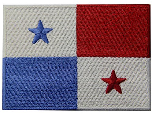 Panama Flag Embroidered Emblem Panamanian Iron On Sew On National Patch