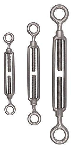 5x Spannschloss Edelstahl V4A M5 M6 M8 A4 Haken Ösen drei Typen wählbar (M5 Öse-Öse)