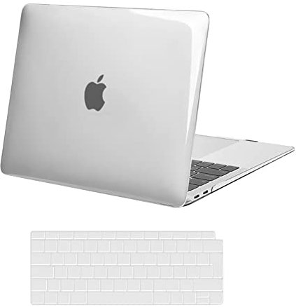 MOSISO Compatible with MacBook Air 13 inch Case M1 2021 2020 2019 2018 A2337 A2179 A1932, Protective Hard Shell Cover for MacBook Air M1 Case 13.3 inch with Keyboard Cover Skin, Crystal Clear