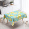 DOTBUY Tablecloth Waterproof, Rectangular Table Cloths Easy Wipe Clean Oil-Proof Stain-Resistant Dust-Proof Polyester 3D Printed Table Cover with Gloves (Yellow lemon,140x140cm)