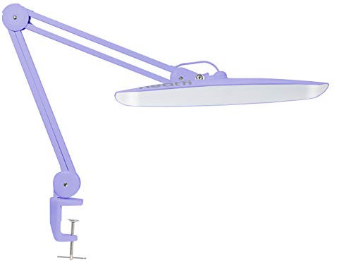 Neatfi 2200 Lumen LED-Schreibtischlampe, Home-Office- & Nagellampe, 4 Helligkeitsstufen, 6500K, 24W, dimmbar, professionelle Arbeitsleuchte (Nicht-CCT mit Klemme, Lavendel)