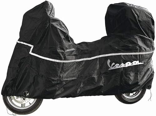 VESPA OEM Vintage Classic Scooter Cover Waterproof Outdoor P150X PX150 VLX1T P200E VSX1T P80X V8X1T PX100 VIX1T CAT VNX1T PX125 VNX2T EFL Millenium Lusso Arcobaleno PX200 T5 Elestart VNX5T (Black)