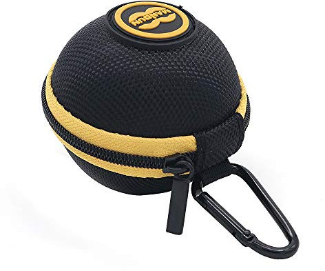 POFET Kugelförmige Aufbewahrungstasche mit Reißverschluss, zum Befestigen von Queue-Bällen, Poolbällen, Billardbällen, Trainingsbällen an Ihrer Queue-Balltasche (schwarz)